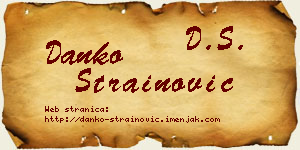 Danko Strainović vizit kartica